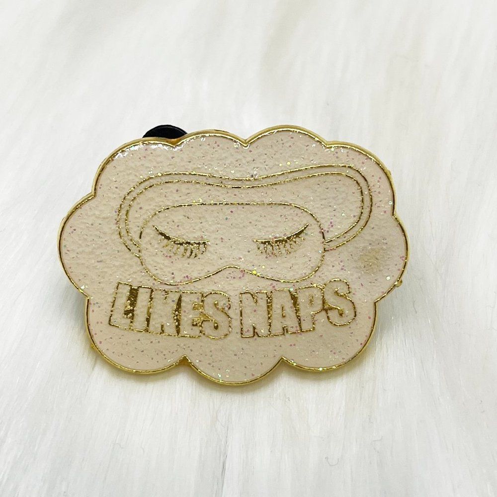 🔮 5/$25 Disney Sleeping Beauty Princess Aurora Likes Naps Glitter Pin‎